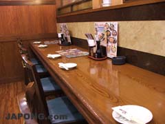 와타미의 카운터석